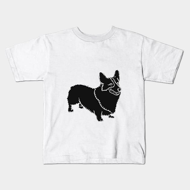 Connect The Corgi Dots Kids T-Shirt by lalanny